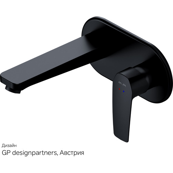 Смеситель для раковины настенный Am.Pm Gem F90A72222, чёрный, Цвет производителя: чёрный - фото 10
