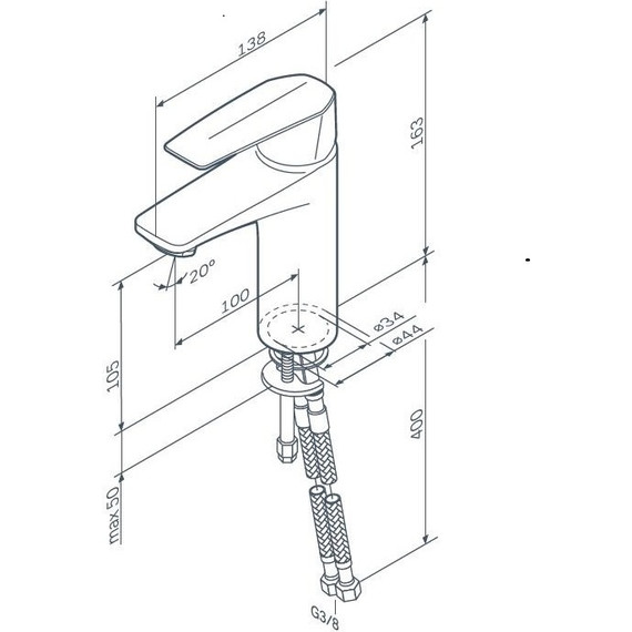 Смеситель для раковины Am.Pm Gem F90A02100, Цвет производителя: хром - фото 12