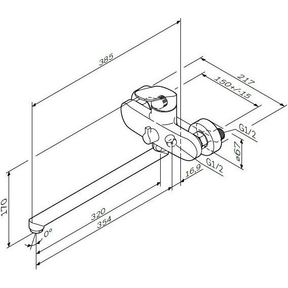 Смеситель для ванны Am.Pm Like F8090016 - фото 12