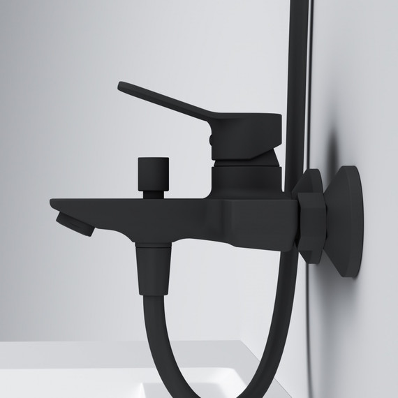 Смеситель для ванны Am.Pm X-Joy F85A10022, черный, Цвет производителя: чёрный - фото 5