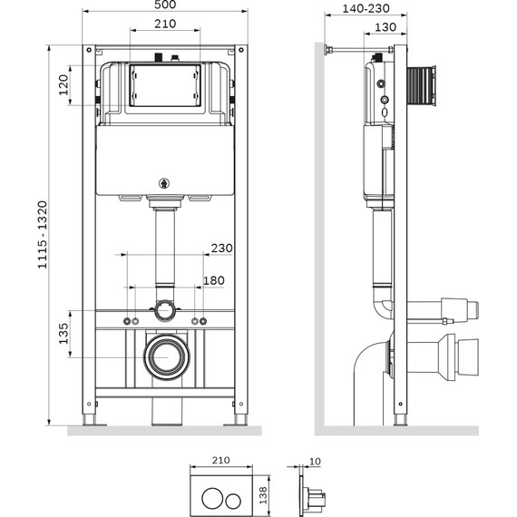 Инсталляция для подвесного унитаза Am.Pm Pro I012704.9038 - фото 4