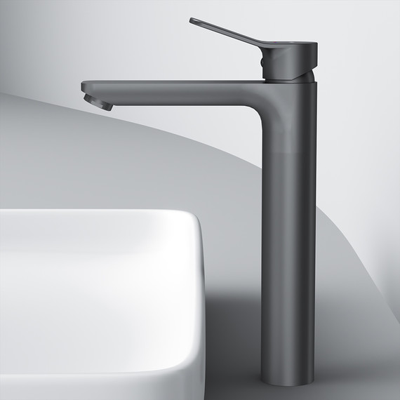 Смеситель для раковины высокий Am.Pm X-Joy F85A92022, черный, Цвет производителя: чёрный - фото 6