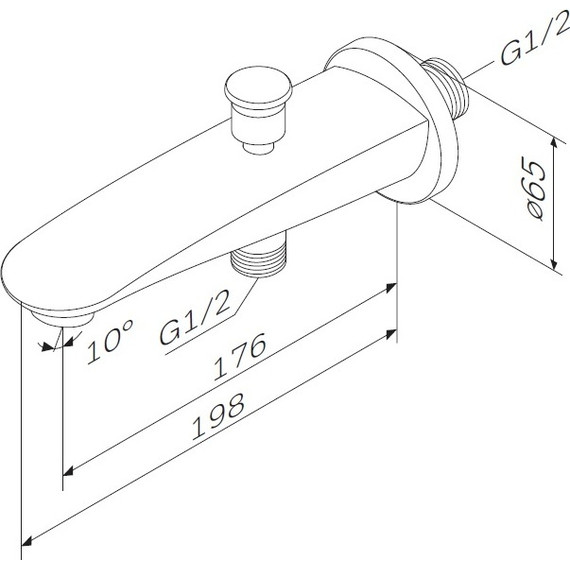 Излив для ванны Am.Pm Like F8070100 - фото 13