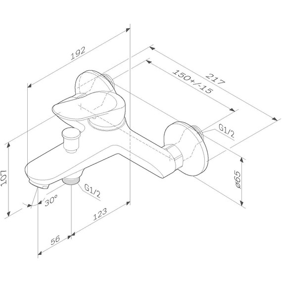 Смеситель для ванны Am.Pm Sunny F85C10000 - фото 12