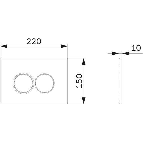 ​Кнопка смыва Am.Pm ProC L I070131, хром матовый - фото 3