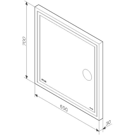 Зеркало Am.Pm Gem 65 см M91AMOX0653WG - фото 7