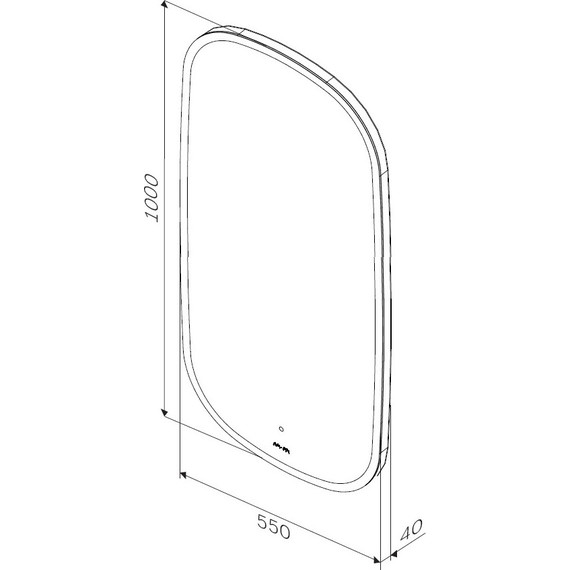 Зеркало Am.Pm 55 см M8FMOX0551WGH - фото 6