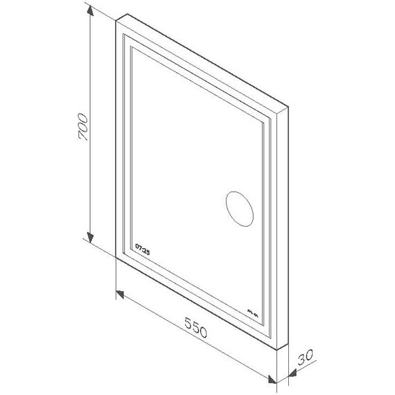 Зеркало Am.Pm Gem 55 см M91AMOX0553WG - фото 7