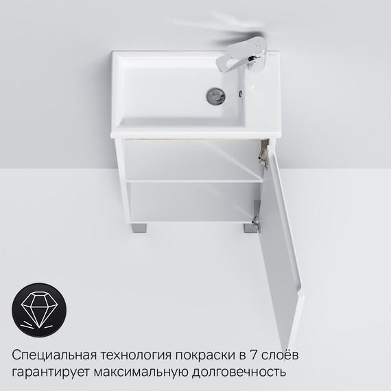 Тумба напольная с раковиной Am.Pm X-Joy 45 см M85AFSX0451WG, белый глянцевый - фото 8