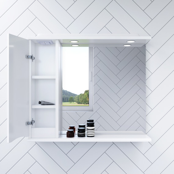 Зеркало-шкаф Am.Pm Like 65 см M80MPL0651WG, белый глянцевый - фото 3