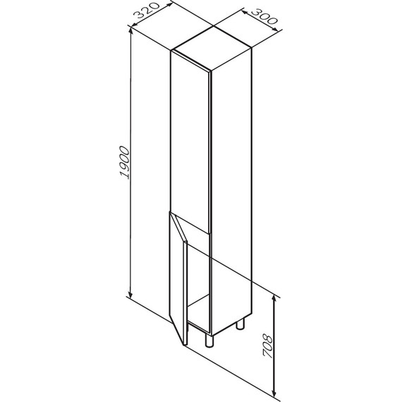 Пенал напольный Am.Pm Gem 30 см R M90CSR0306WG, белый глянцевый - фото 7