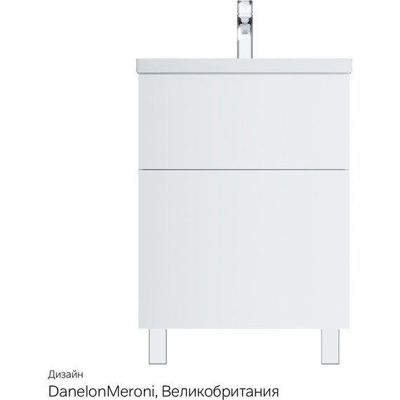 Тумба напольная с раковиной Am.Pm Gem 60 см M90FSX06022WG32, белый глянцевый, Цвет фасада: белый - фото 11