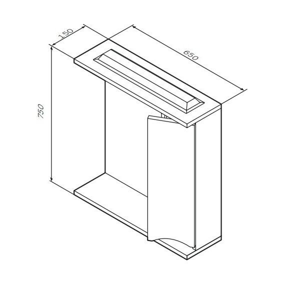 Зеркало-шкаф Am.Pm Like 65 см M80MPR0651WG, белый глянцевый - фото 7