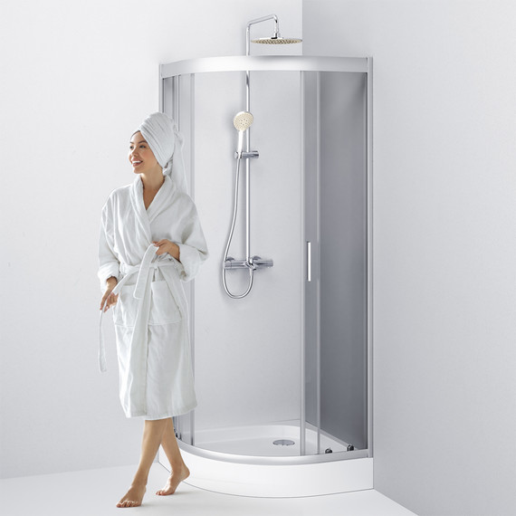 Душевое ограждение Am.Pm Gem 80х80 см W90G-401-080WT, серебро/прозрачное - фото 6