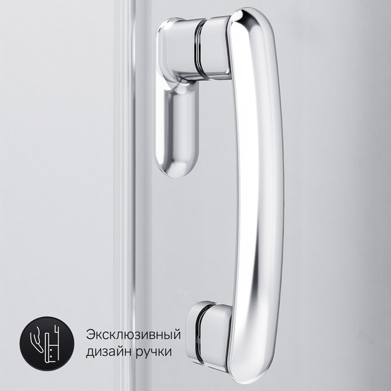 Душевое ограждение Am.Pm Like Round 95x95 см W83G-333-095CT, хром/прозрачное - фото 9