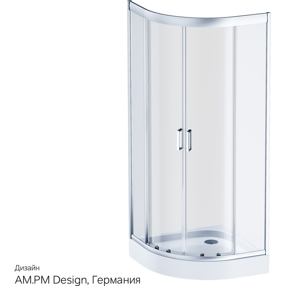 Душевое ограждение Am.Pm Gem 80х80 см W90G-401-080WT, серебро/прозрачное - фото 11