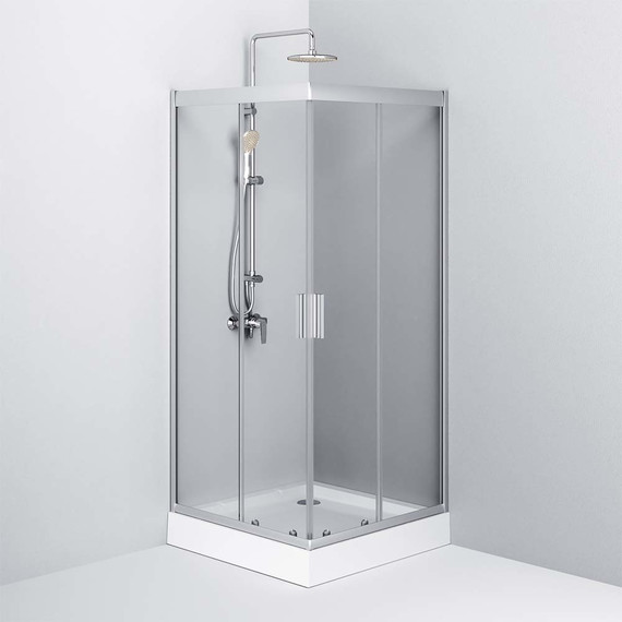 Душевое ограждение Am.Pm Gem 90х90 см W90G-403-090MT, серебро/прозрачное - фото 5