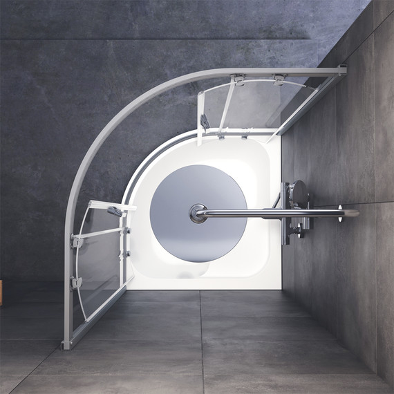 Душевое ограждение Am.Pm Gem Deep 90х90 см W90G-401A090WT, хром/прозрачное - фото 4