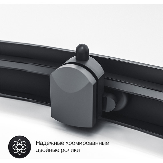 Душевое ограждение Am.Pm Gem 100х80 см W90G-404-100280-BT, чёрный/прозрачное - фото 7