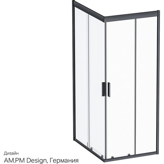 Душевое ограждение Am.Pm Gem S 100х80 см W93G-404-100280-BT, черный/прозрачное - фото 11
