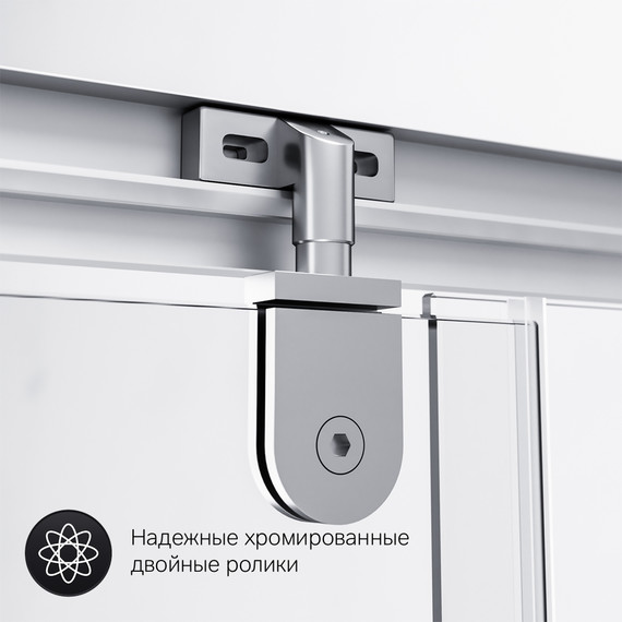 Душевое ограждение Am.Pm Gem 90x90 см W90G-405-090MT, хром/прозрачное - фото 7