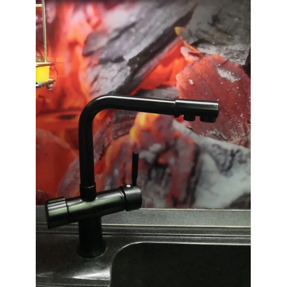 Смеситель для кухни Haiba HB70088-7, чёрный матовый - фото 3