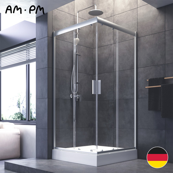 Душевое ограждение Am.Pm Gem 90х90 см W90G-403-090MT, серебро/прозрачное - фото 13