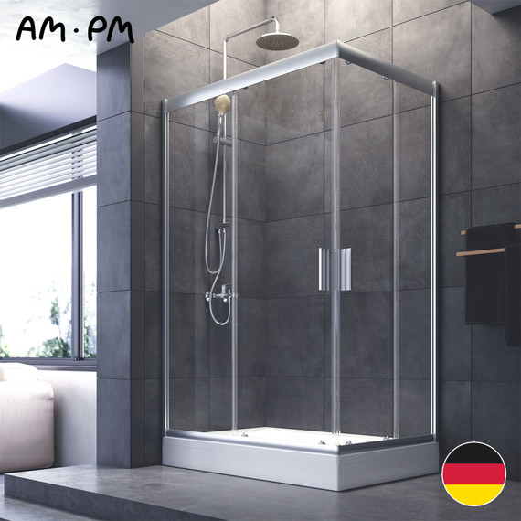 Душевое ограждение Am.Pm Gem Twin Slide 120x80 см W90G-404-120280-MT, хром/прозрачное - фото 13