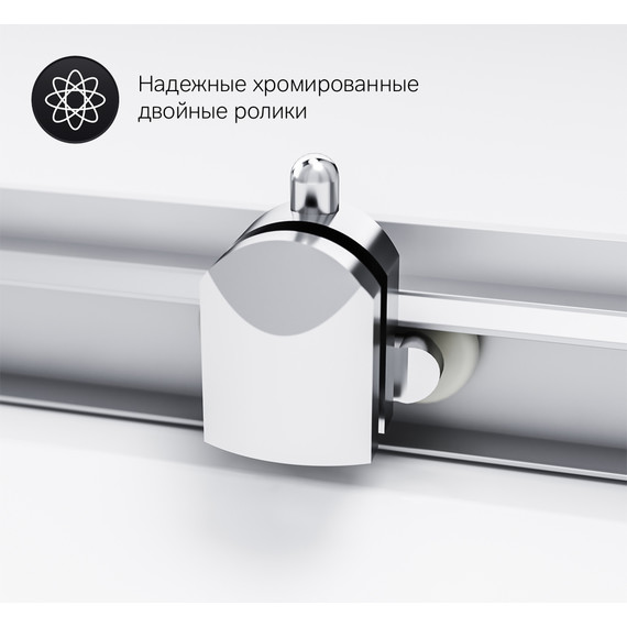 Душевое ограждение Am.Pm Gem 100х80 см W90G-404-100280-MT, серебро/прозрачное - фото 8