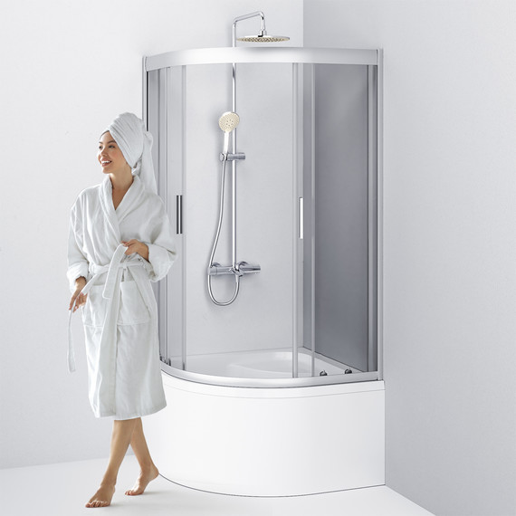 Душевое ограждение Am.Pm Gem Deep 90х90 см W90G-401A090WT, хром/прозрачное - фото 6