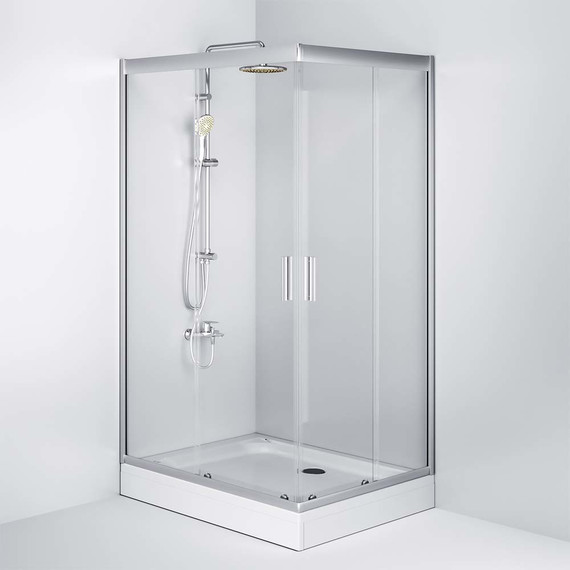 Душевое ограждение Am.Pm Gem Twin Slide 120x90 см W90G-404-120290-MT, хром/прозрачное - фото 5