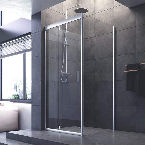 Душевое ограждение Am.Pm Gem 90x90 см W90G-404-090MT, хром/прозрачное - фото 2