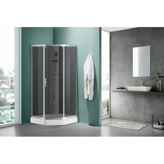 Душевое кабина Azario Denver 90x90 см AZ-N10806 900 GREY, хром/тонированное - фото 2