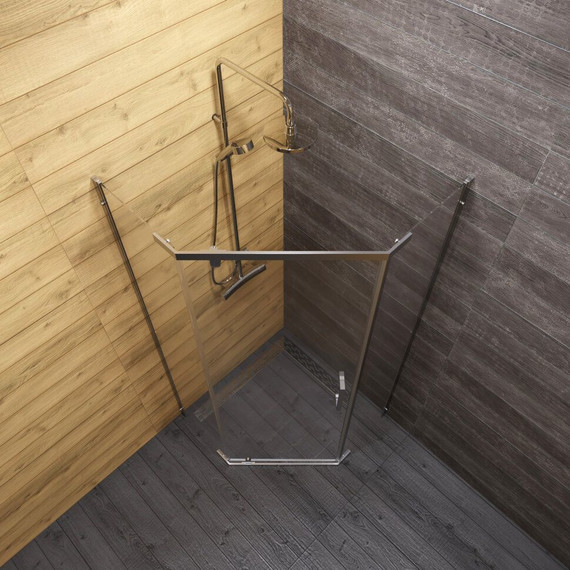 Душевое ограждение Triton Дека 90x90 см, хром/прозрачное - фото 3