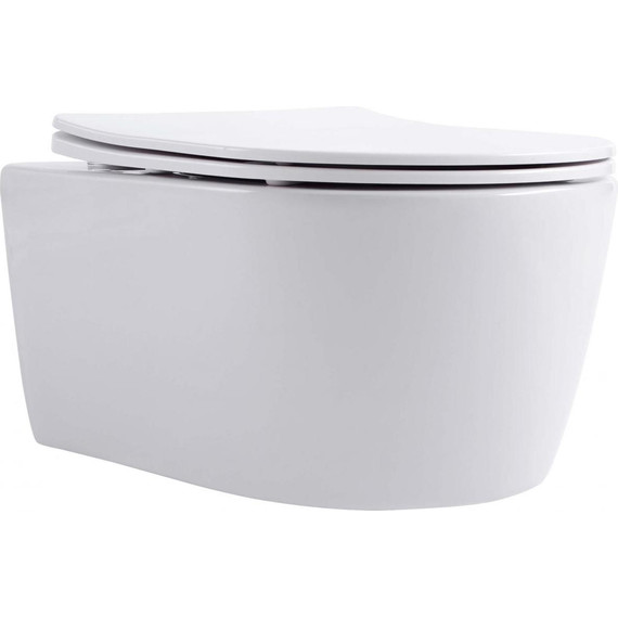 Унитаз подвесной безободковый Aquatek Европа AQ1106-00 с крышкой микролифт - фото 