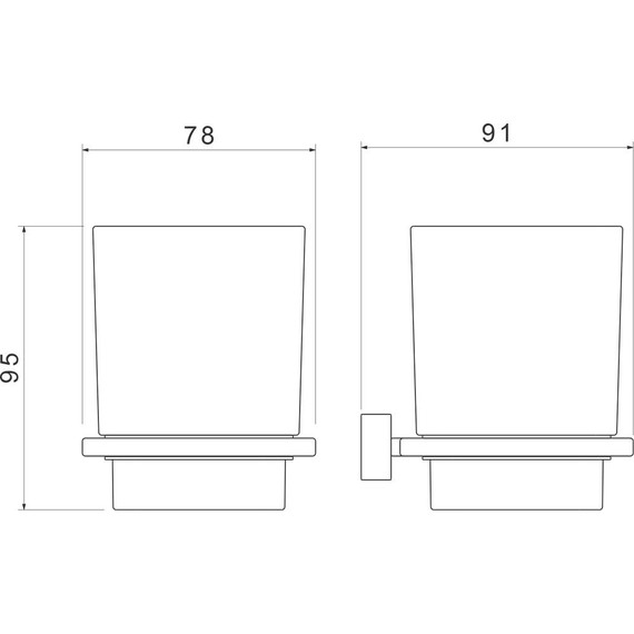 Стакан для зубных щеток Timo Torne 43033/03, цвет чёрный - фото 2