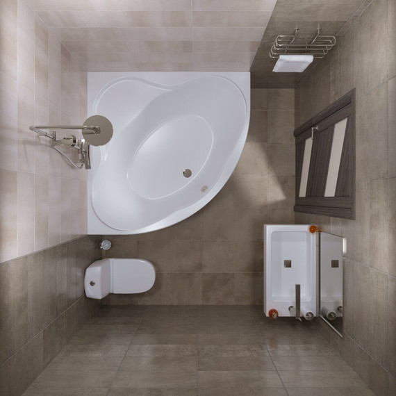 Ванна акриловая Тритон Грация 140x140 см с каркасом - фото 5