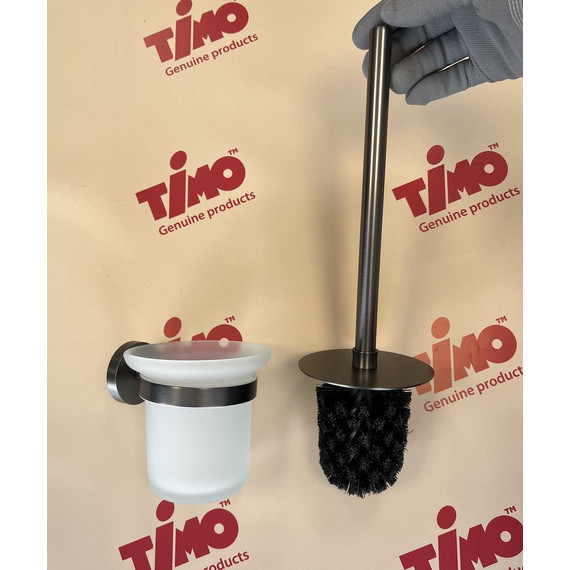 Ёршик для унитаза Timo Saona 13061/18, цвет чёрное золото - фото 4