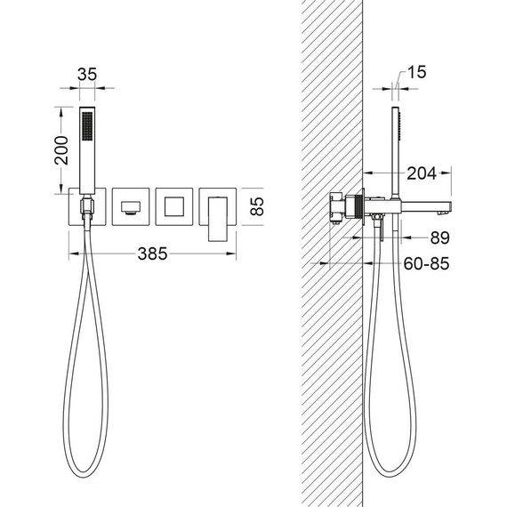 Смеситель для ванны Timo Selene 2014/00YSM - фото 4