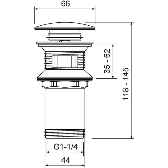 Донный клапан Timo 8011/18, чёрное золото - фото 2