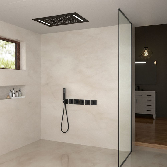 Душевая система для душа с термостатом Timo Petruma SX-5229/03SM, чёрный - фото 2