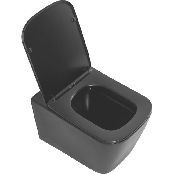 Инсталляция с подвесным безободковым унитазом BelBagno Ardente-C BB3202CHR-MB/BB3202SC-MB/BB002-80/BB007-PR-NERO.M (кнопка смыва Sfera, черный матовый) - фото 3