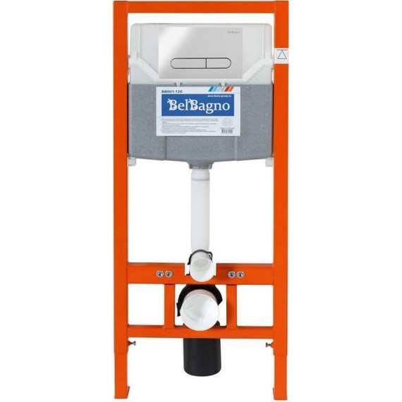 Инсталляция для унитаза BelBagno BB001-120/BB005-PR-CHROME (кнопка Prospero, цвет хром) - фото 2