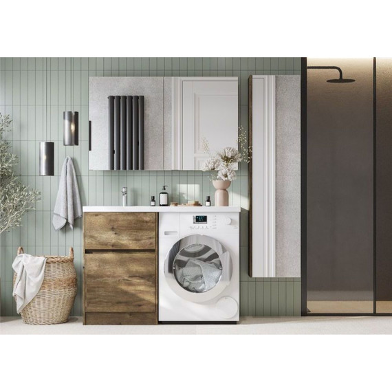 Тумба напольная с раковиной-столешницей Акватон Лондри 120 см 1A2669K1LHDR0 (раковина слева) дуб рустикальный - фото 8