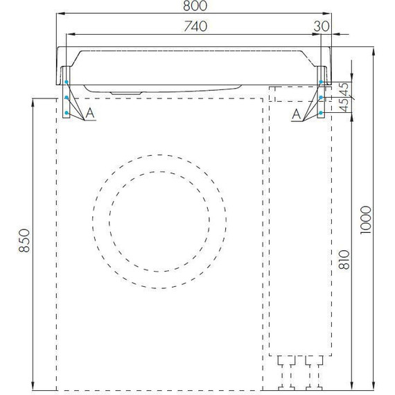 Тумба напольная с раковиной-столешницей Акватон Лондри 80 см 1A2671K2LHDR0, дуб рустикальный/белый - фото 13