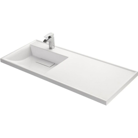 Тумба напольная с раковиной-столешницей Акватон Лондри 120 см 1A2669K1LHDY0 (раковина слева) дуб кантри - фото 3