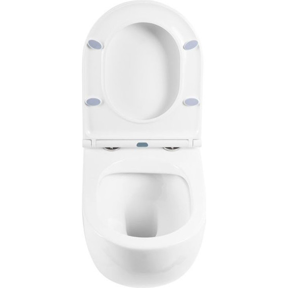 Инсталляция с подвесным безободковым унитазом BelBagno Onda BB066CHR/BB870SC/BB002-80/BB014-SR-BIANCO (кнопка смыва Sfera, белый) - фото 5