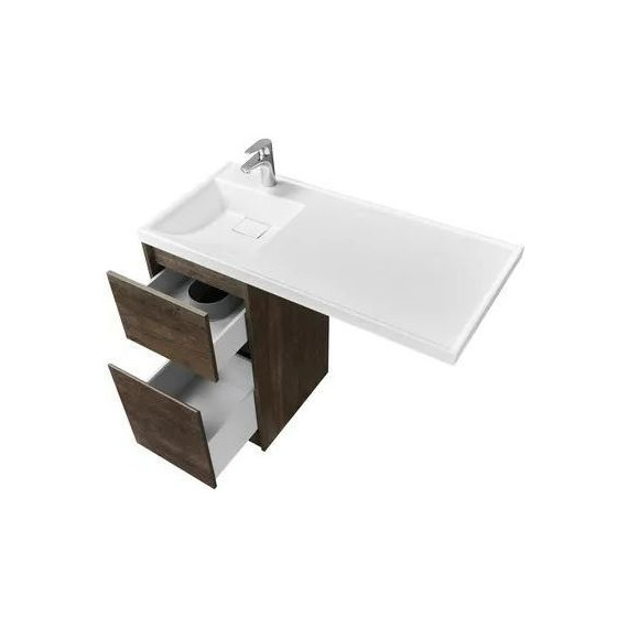 Тумба напольная с раковиной-столешницей Акватон Лондри 105 см 1A2670K1LHDY0 (раковина слева) дуб кантри - фото 4