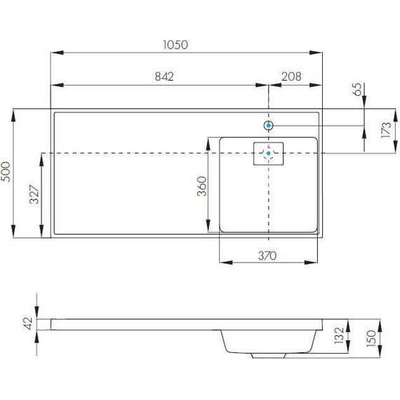 Тумба напольная с раковиной-столешницей Акватон Лондри 105 см 1A2670K2LHDR0 (раковина справа) дуб рустикальный/белый - фото 12