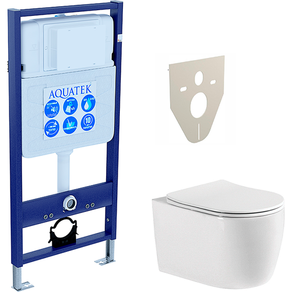 Инсталляция Aquatek Standart 50 INS-0000012 с подвесным унитазом Aquatek Европа AQ1106-00 - фото 